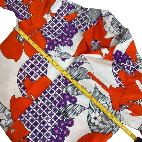 Vintage 60’s Hawaii Nei Honolulu Retro Floral Print Hawaiian Shirt - Picture 6 of 8